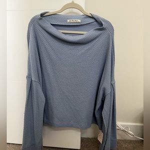 Free People Bunny Tee Pullover in Blue Moon Quartz. Size XL.